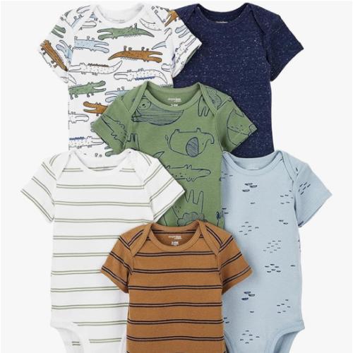 Simple Joys by Carter's Baby Boys' 6-Pack Short-Sleeve Bodysuit