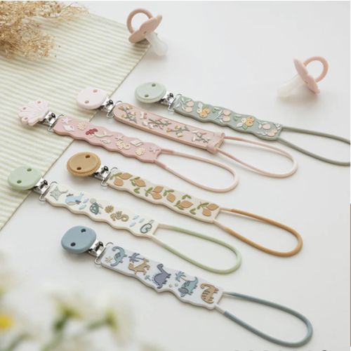 Beadless Silicone Pacifier Clip Set (2-Pack)