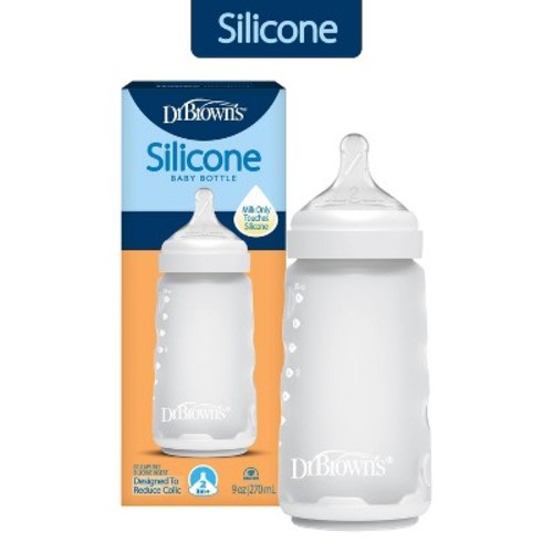 Dr. Brown's Silicone Baby Bottle - Clear - 9 fl oz