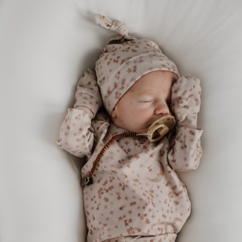 Moon & Star Baby Outfit: Organic Cotton Knit, Gender Neutral Gift Set