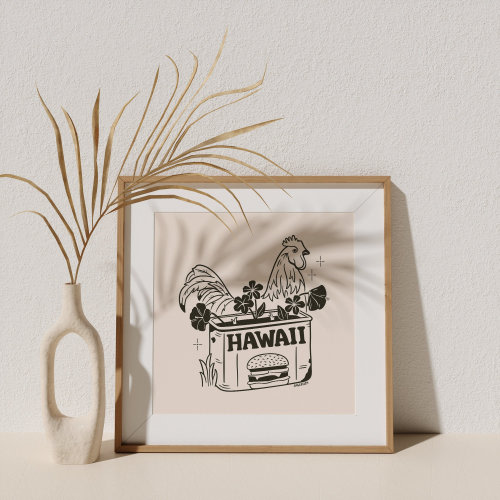 Hawaii Print - 8 x 8 Print - Cute Print - Minimal Print