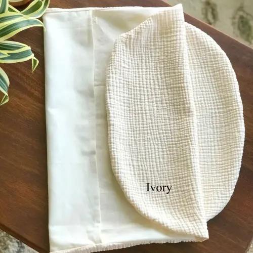 Lounger Slip Cover - Organic Cotton Double Gauze - Wendy Anne 29x16 lounger color-light brown