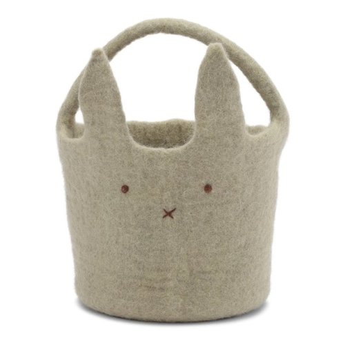 Gry & Sif - Felt Bunny Basket, Dusty Green - Gus and Ruby Letterpress