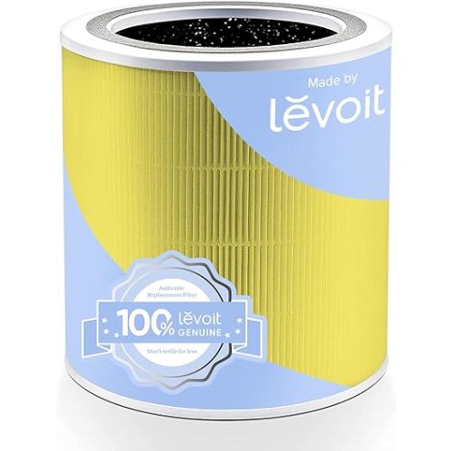 LEVOIT Genuine Core 400S-P Air Purifier Toxin Absorber Replacement Filter, Supports HEPA Sleep Mode, High-Efficiency Activated Carbon for Removal of Odor, Pollen, Smoke, Core 400S-RF-TX, 1 Pack, Green