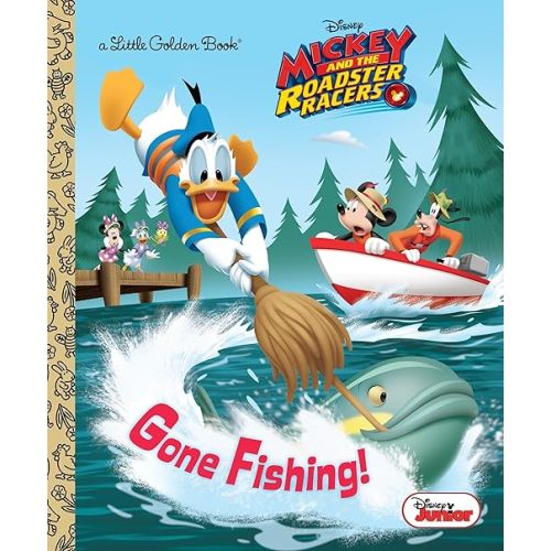 Gone Fishing! (Disney Junior: Mickey and the Roadster Racers) (Little Golden Book) Hardcover – Picture Book, January 2, 2018