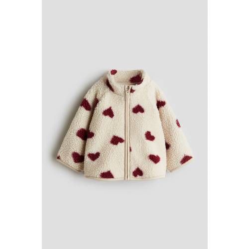 PRINTED TEDDY FLEECE JACKET