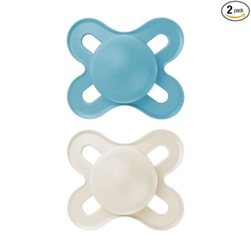 MAM Original Start Matte Baby Pacifiers, Binky for 0-3 Months, BPA-Free Silicone Nipple, Easy to Clean, Best for Newborn Babies, Developed with Medical Experts, 2 Count Binkies with Sterilizer Case