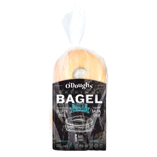 O'Dough's bagel gluten free thins 100 cal original 10.5oz