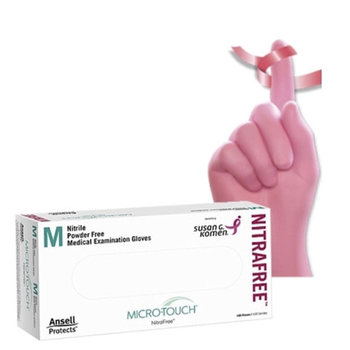 Cascade Health Micro-Touch Pink Nitrile Exam Gloves