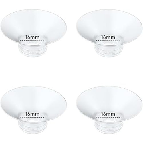 Flange Insert 4PCS 16mm Compatible with Momcozy M9/M6/M5/S12 Pro/V1 Pro/V2 pro, Spectra/Medela/Elvie/NCVI/TSRETE/eufy/Lansinoh/Paruu/MomMed Breast Pump 24mm Shields/Flanges (4pcs-16mm)