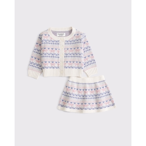 baby cable knit sweater skirt set