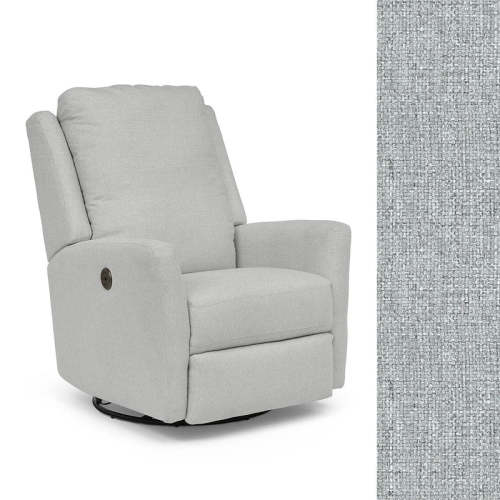 Storytime by Best Chairs Heatherly Power Swivel Glider Recliner  - Dove 21553B