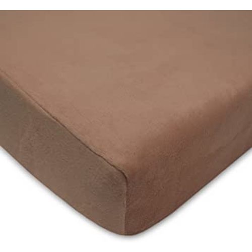 American Baby Company Heavenly Soft Chenille Fitted Crib Sheet 28" x 52", Warm and Cozy Neutral Chenille Sheet, Chocolate, for Boys and Girls, Fits Crib and Toddler Bed mattresses