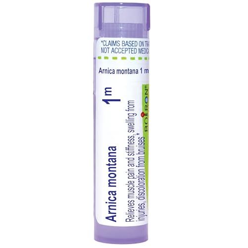 Boiron Arnica Montana 1M for Muscle Pain, Stiffness, Swelling from Injuries & Bruises - 80 Pellets