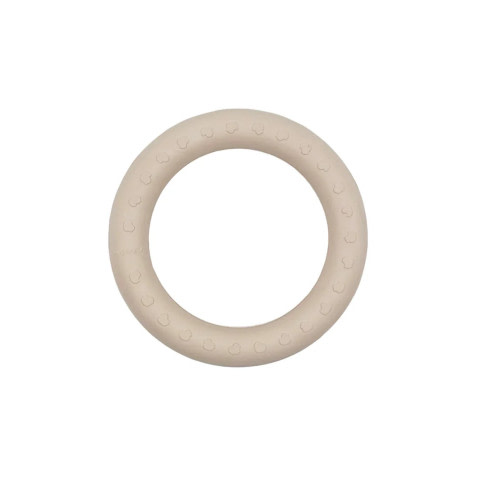 Natural Rubber Teething Ring - Tan