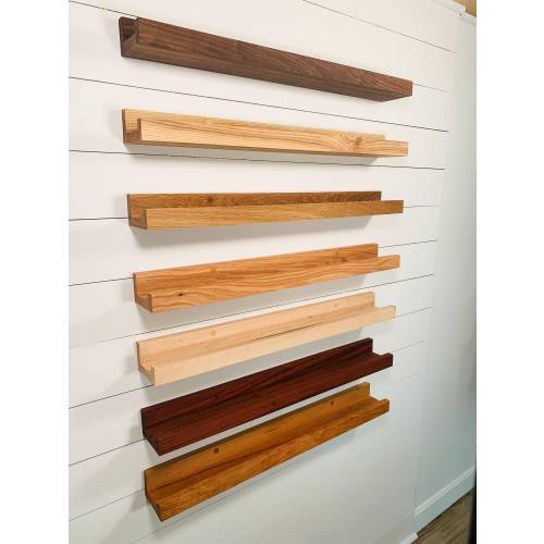 Floating Picture Ledge Wall Shelf, Floating Shelf, handmade with solid hardwood, ideal for home and office space