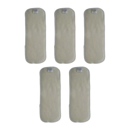 Hemp / Cotton Inserts for Baby Cloth Diapers (5-pack)
