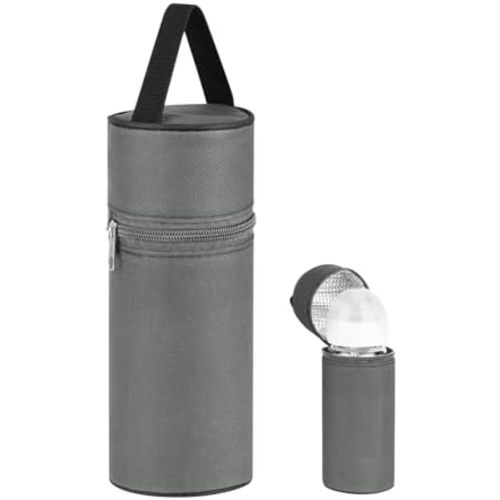 Beautyflier Insulated Baby Bottle Tote Bags, Portable Breastmilk Baby Bottle Cooler Storage, Travel Carrier Bag for Dr. Brown’s Natural Narrow Baby Bottles 2oz, 4oz, 8oz, 9oz (Gray)