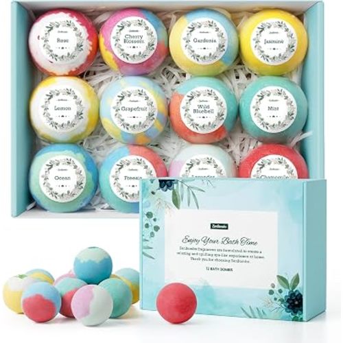ZenBombs Bath Bombs for Women, Handmade Natural Bath Bomb with Shea Butter