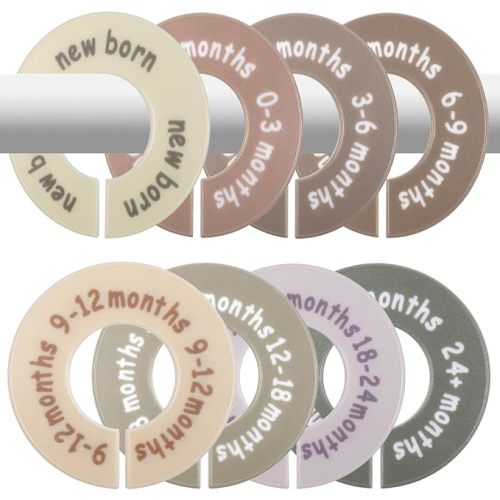 8 Pcs Baby Closet Dividers, Double-Sided Clothes Organizer for 0-24 Months