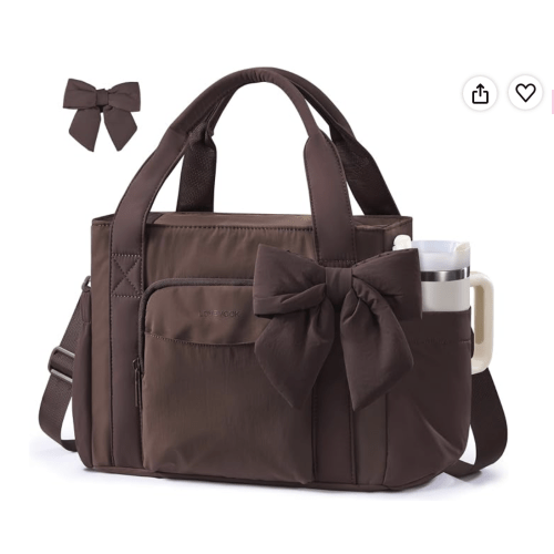 LOVEVOOK Insulated Lunch Box for Women,Adult Lunch Cooler Tote Bag with Bow