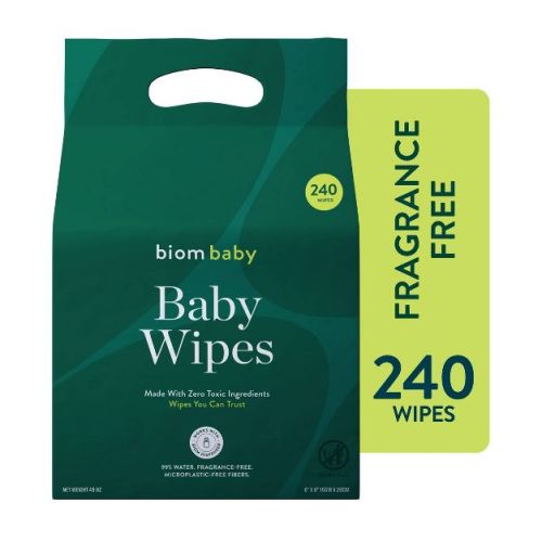 Biom 99% Water Hypoallergenic Baby Wipes -Fragrance Free - 240ct: Face, Hands, Nose, Whole Body, Diaper Area