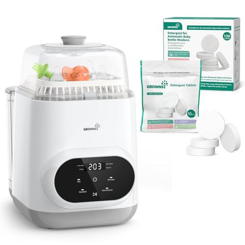 Grownsy EaseClean Bottle Washer Pro & 130pcs Detergent Washing Tablets