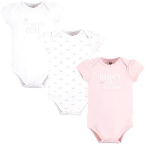 Hudson Baby Baby Girls Cotton Bodysuits 3-pack