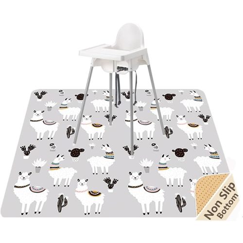 Splat Mat for Under High Chair, Waterproof Washable High Chair Floor Mat