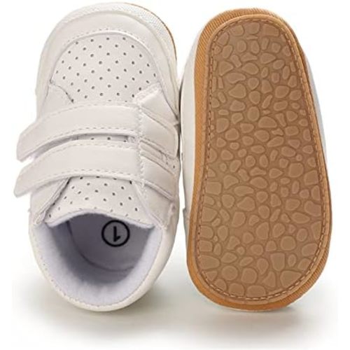 E-FAK Baby Shoes Boys Girls Infant Sneakers Non-Slip Rubber Sole Toddler Crib First Walker Shoes