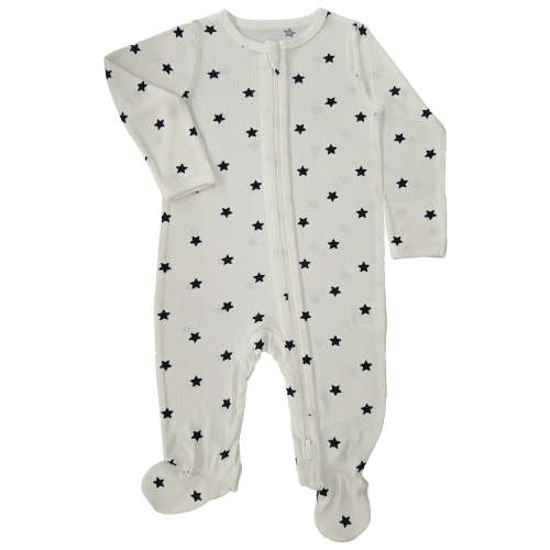Wonder So Soft Modal by Wonder Nation Baby Gender Neutral Two-Way Zipper Footed Sleep N Play Pajamas, Sizes Preemie–6/9 Months