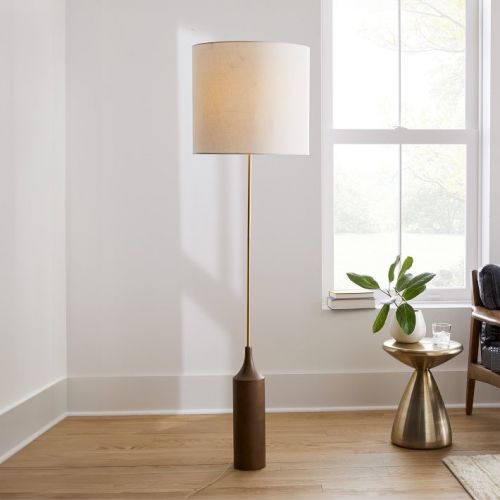 Hudson Wood Base Floor Lamp (68")