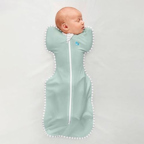 Love to Dream Swaddle UP Self-Soothing Sleep Sack 5-8.5 lbs, Lightweight Spring Swaddle for Dramatically Better Sleep, Snug Fit Calms Startle Reflex, 0.2TOG, Olive, Newborn
