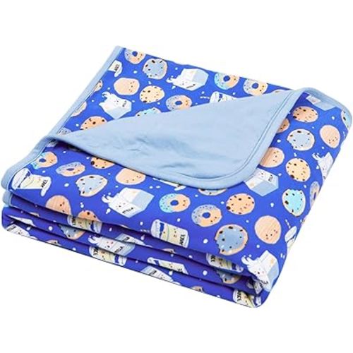 Supersoft Baby Blankets for Girls Boys, Rayon Made from Bamboo Baby Quilt - Breathable & Hypoallergenic Blanket for Bedding Crib Stroller 30"x40" (Blue Dessert)