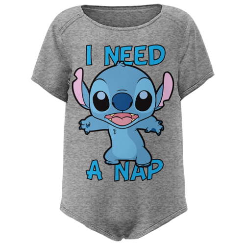 Disney Stitch Gray Infant Onesie, 12M-24M (Unisex)