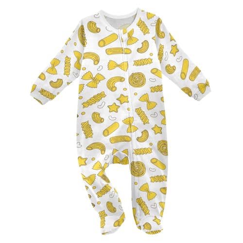 Baby One-Piece Footies Long Sleeve Rompers Zipper, Baby Footed Jumpsuit Cotton Clothes for Boys Girls 0-24 Month