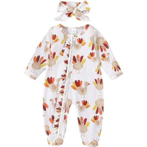 Halloween Newborn Baby Girl Clothes Infant Long Sleeve Romper Jumpsuit Bodysuit Christmas Outfits