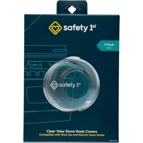 Safety 1st Child Proof Stove Knob Covers, Clear View Stove Knob Safety Covers (Set of 5)