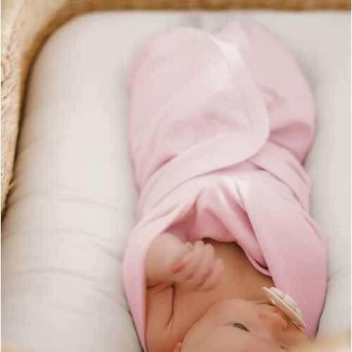 Color: Crystal Pink | Woolino - Baby Swaddle Blanket | Natural Merino Wool Swaddler