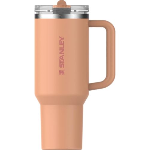 STANLEY Quencher ProTour Flip Straw Tumbler with Leakproof Lid 40 oz | Built-In Straw and Handle | Cup Holder Compatible for Travel | Insulated Stainless Steel Cup | BPA-Free | Apricot