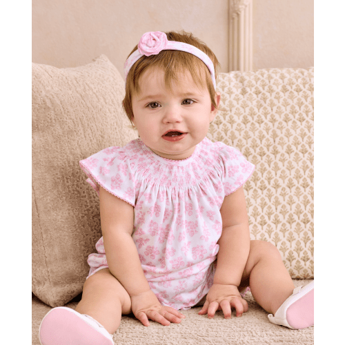 Lilac Love Pink Smocked Woven Bubble