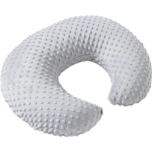 Pillowcase for Nursing Pillow and Positioner for Breastfeeding and Bottle Feeding, Propping Baby, Tummy Time, Baby Sitting Support, Awake-Time Support, Pillow Cover Only (Grey)