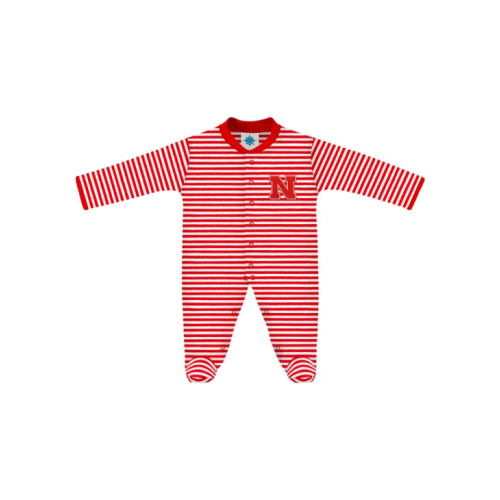Nebraska Cornhuskers Red Baby Stripe Romper Pajamas - 35010692