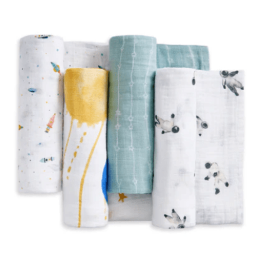 aden + anais organic cotton muslin swaddles 4 pack