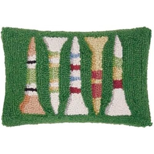 Peking Handicraft Golf Trees Poly Filler Hook Pillow, 12-Inch, Multicolor