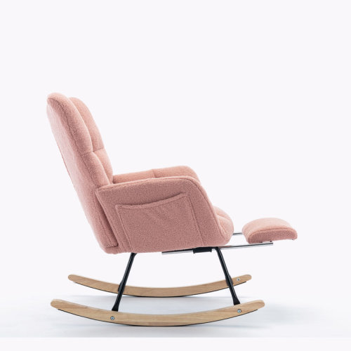 George Oliver Marsa Modern Teddy Fabric Rocking Chair | Wayfair