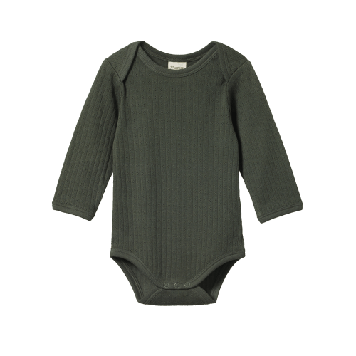 Buy Pointelle Long Sleeve Bodysuit Online in United States | Nature Baby