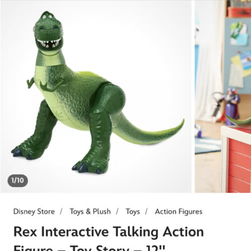 Rex Interactive Talking Action Figure – Toy Story – 12'' | Disney Store