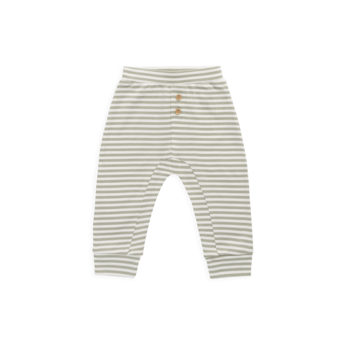 Pima Cotton Wesley Pant - Narrow Stripe Lichen / Cloud – Jamie Kay USA