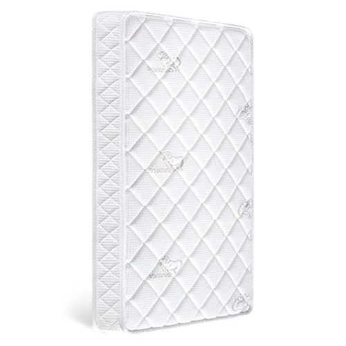 Premium Crib & Toddler Mattress,100% Knitted Fabric, Premium Fleece Surface-Hypoallergenic, 5" Thick Firm Soft Crib Mattress, Non-Toxic - Fits Standard Cribs & Toddler Beds